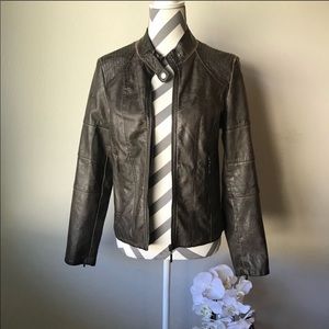 MSSP Women’s Brown Moto Jacket